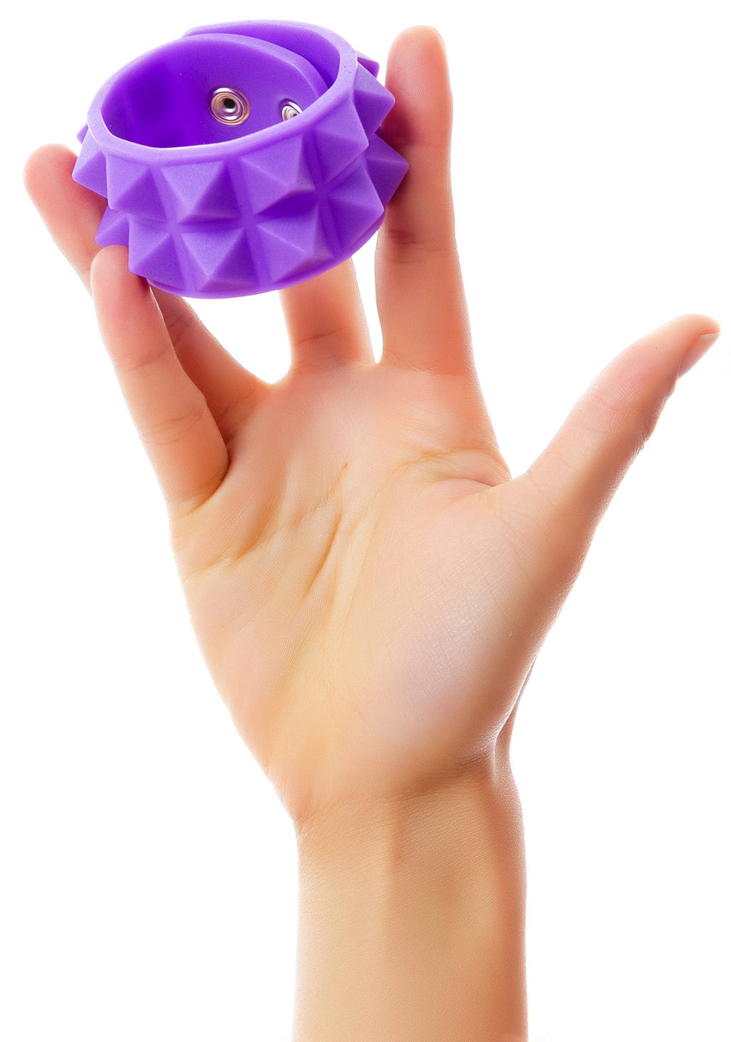 Luxor Double Pyramid Rubber Bracelet - Purple