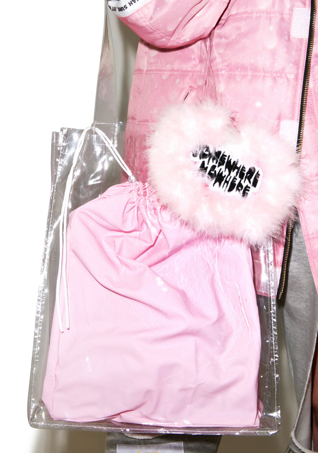 Somewhere Nowhere Fluff Tag - Pink