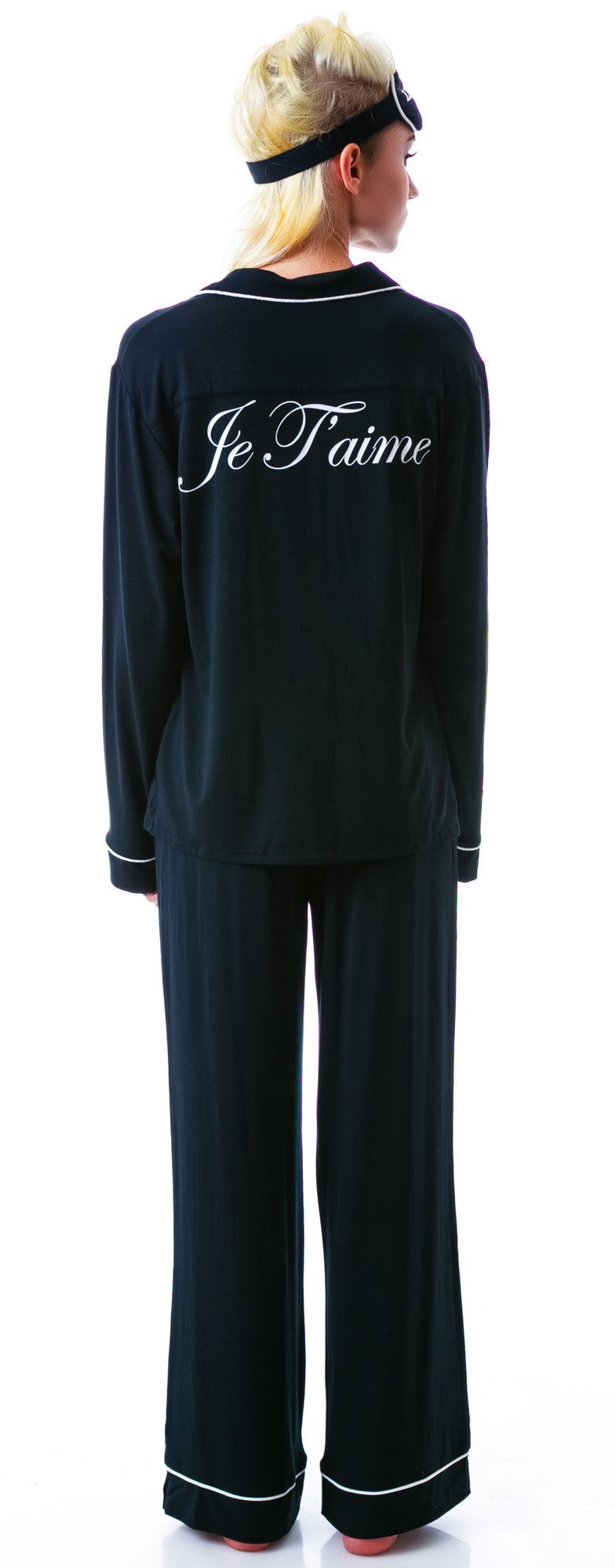 Je T'aime Classic PJ Set - Black