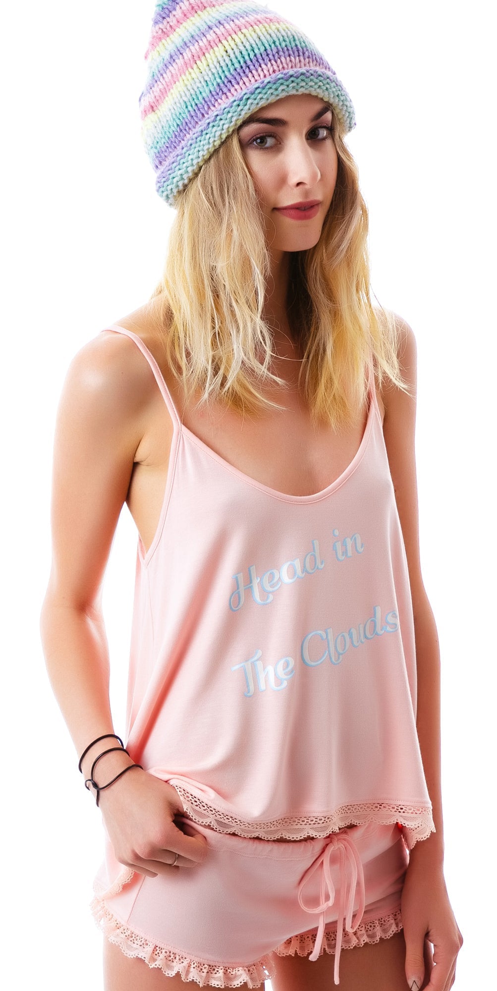 Head in Clouds Cami Set - Light Orange