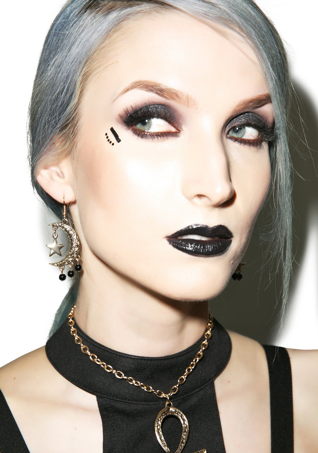 Eternal Moon And Stars Earrings - Silver