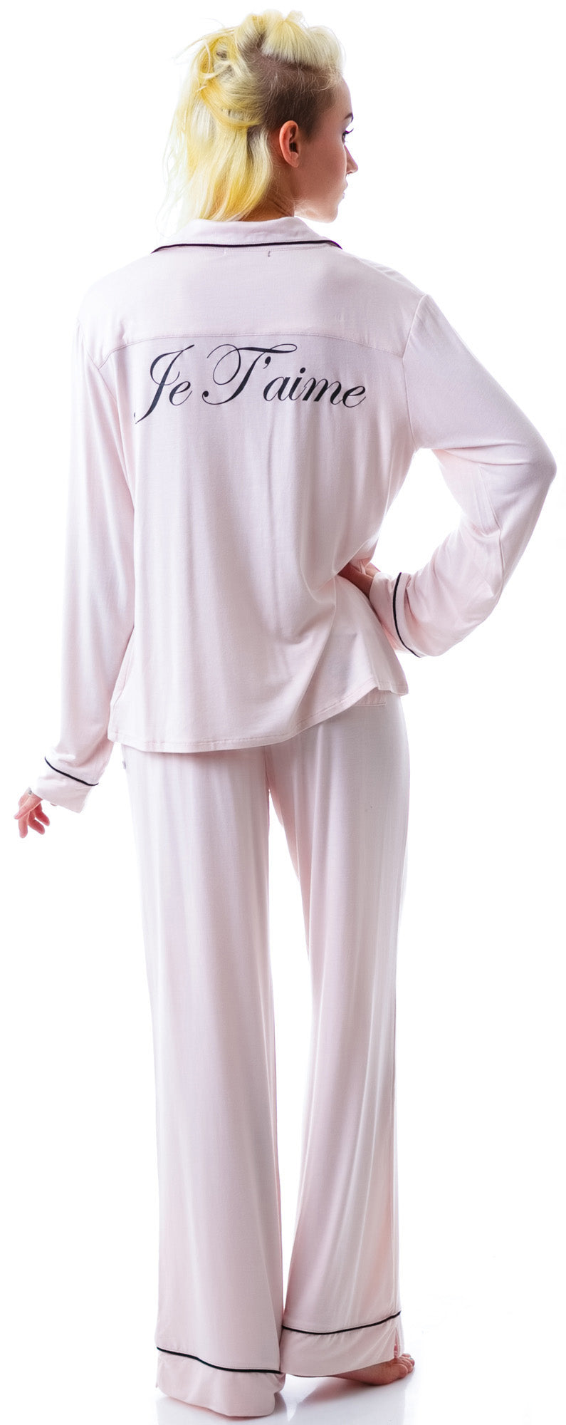 Je T'aime Classic PJ Set - Black