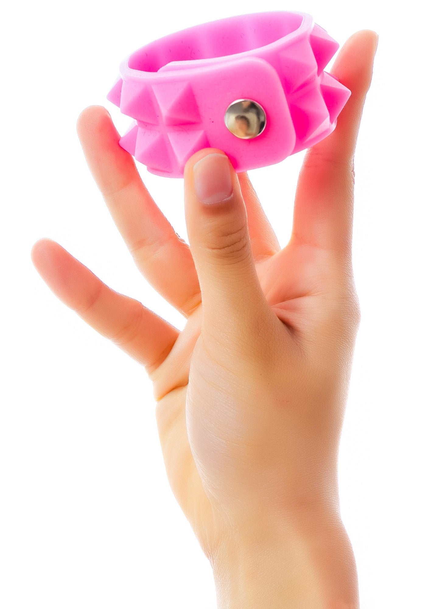 Luxor Double Pyramid Rubber Bracelet - Purple