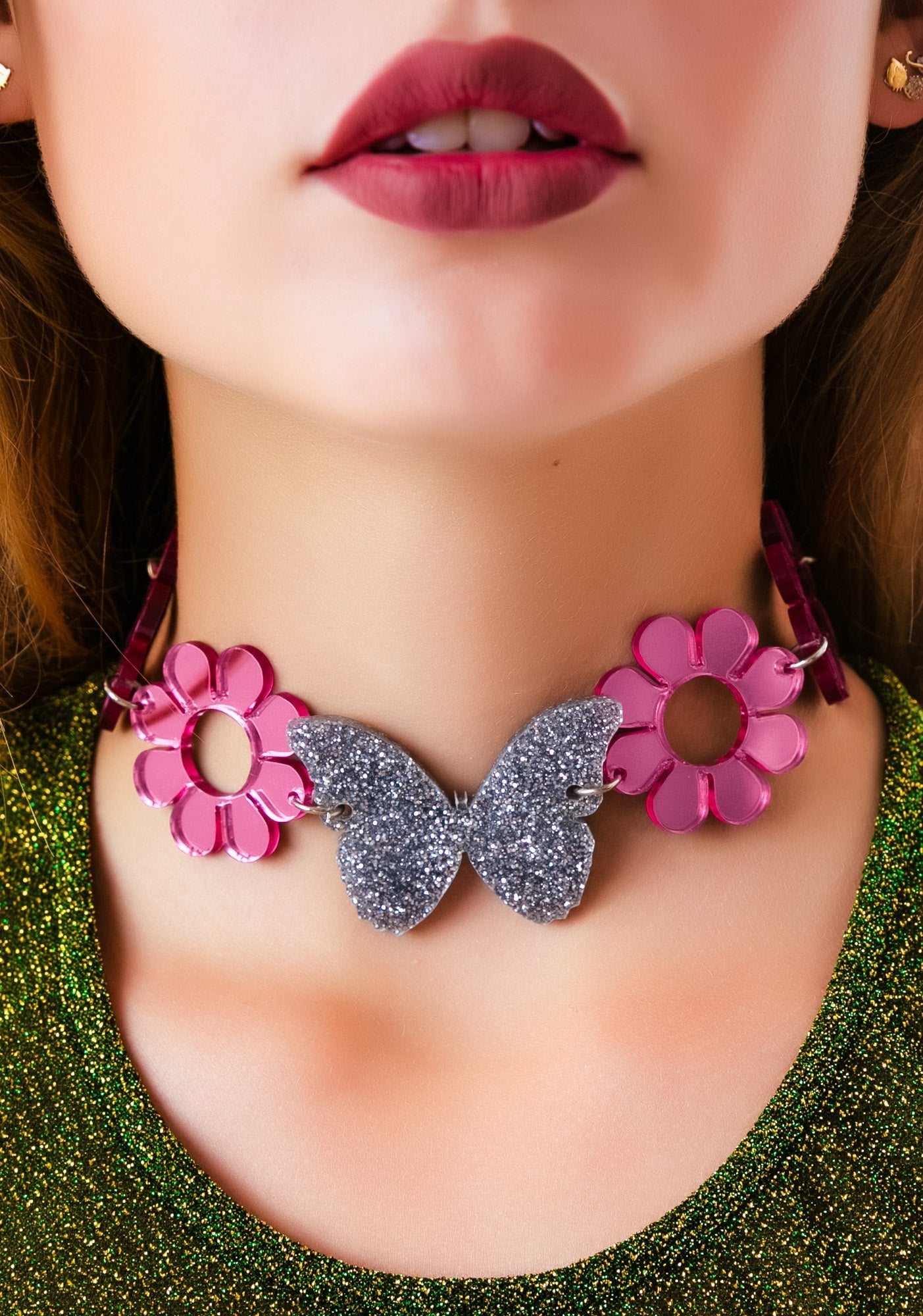 Flower Child Choker - Silver