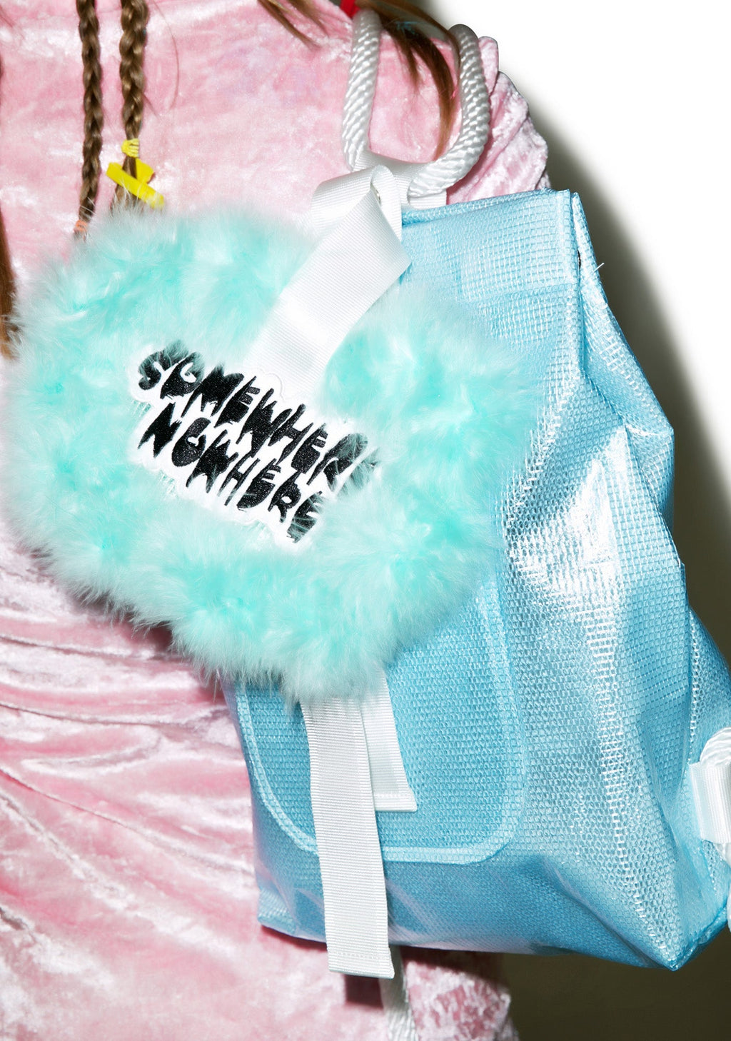 Somewhere Nowhere Fluff Tag - Pink