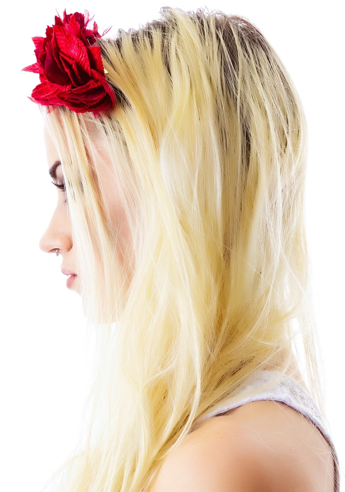 Serena Velvet Noir Crown - Red