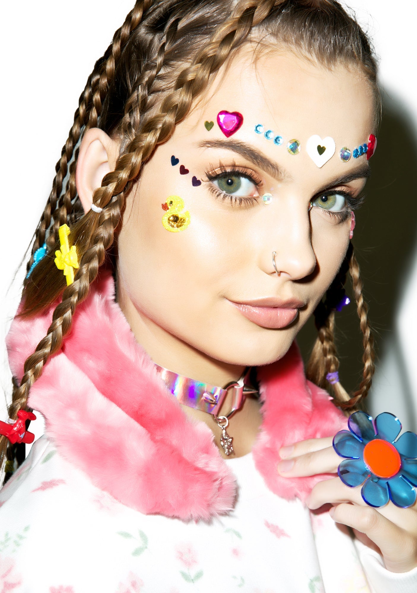 Faux Fur Ear Warmer - Light Blue