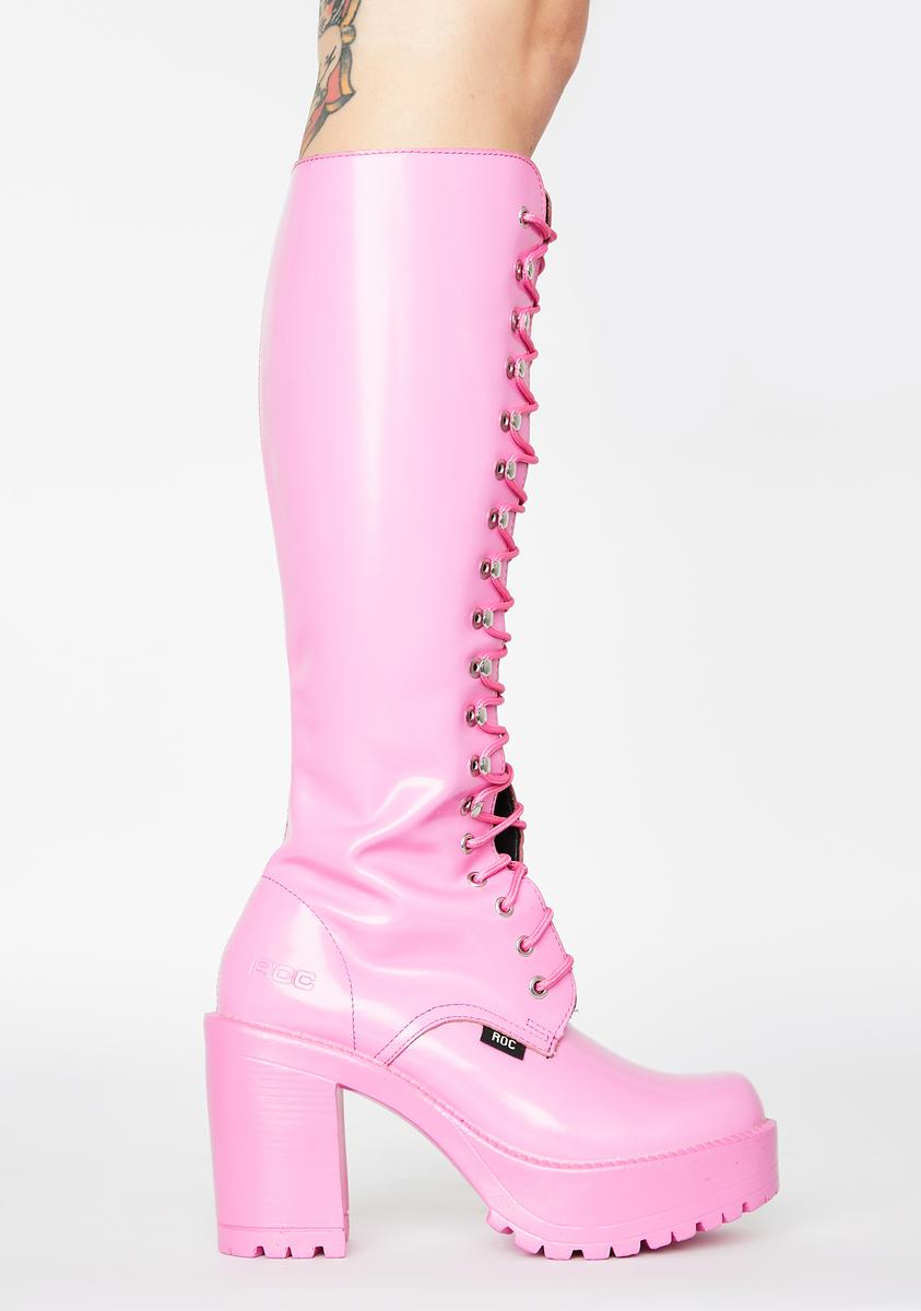 Pink Lash Boots - Light Pink