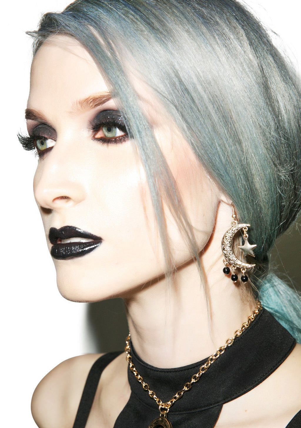 Eternal Moon And Stars Earrings - Silver