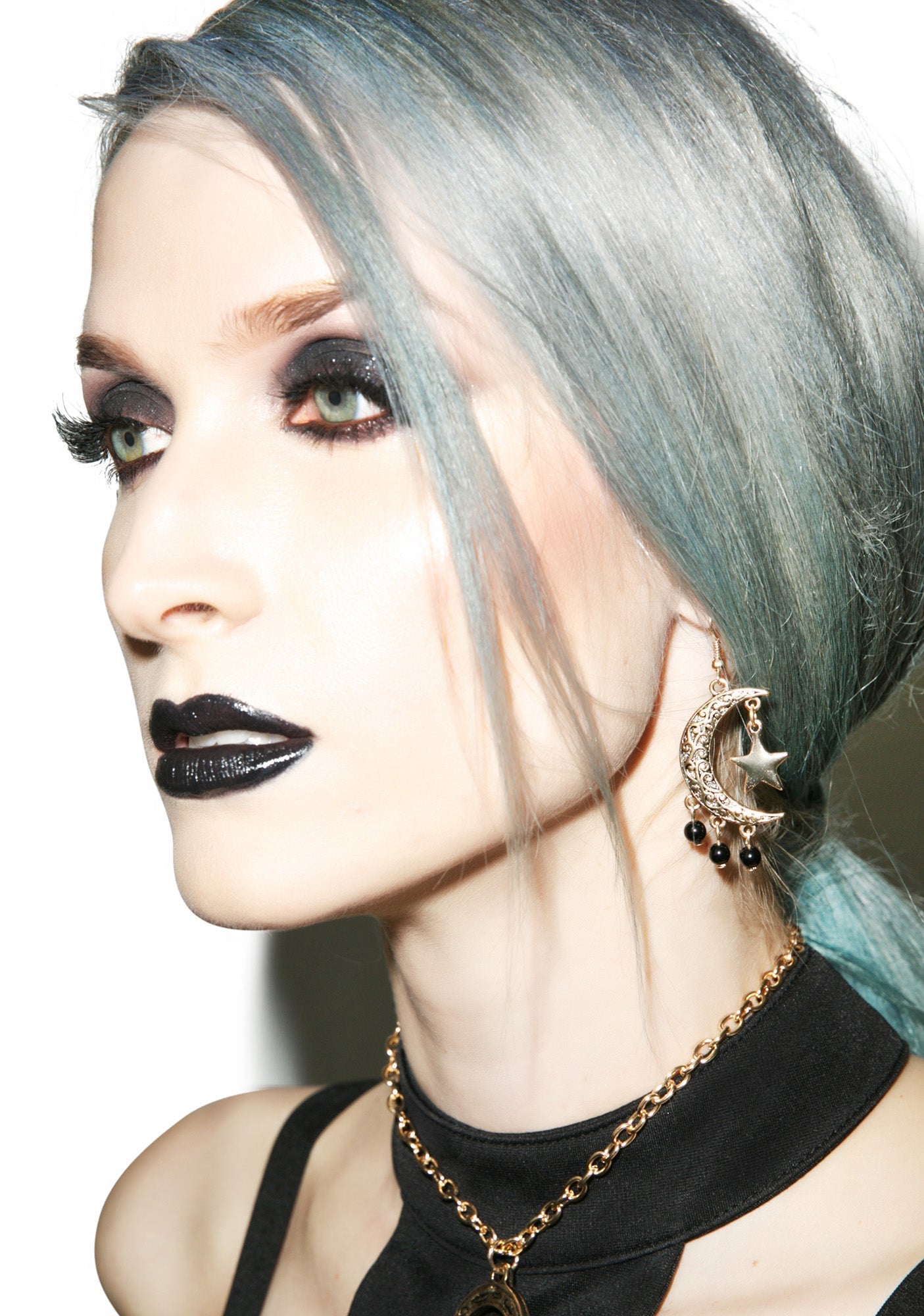 Eternal Moon And Stars Earrings - Silver