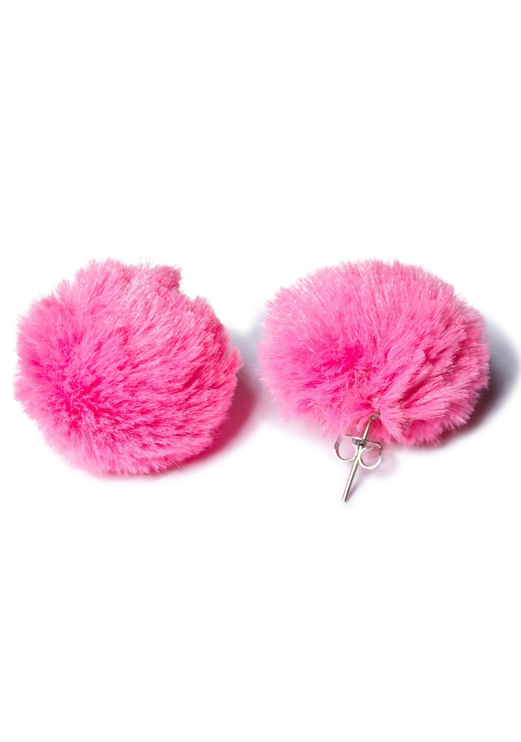 Like Whatever Pom Earrings - Light Pink