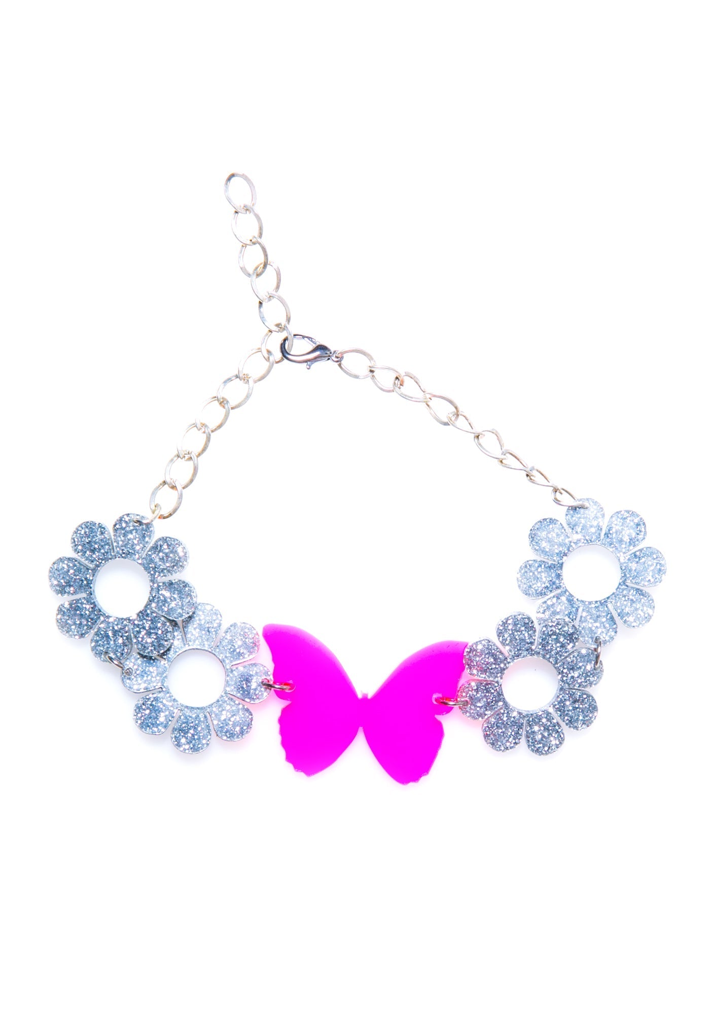 Flower Child Choker - Silver