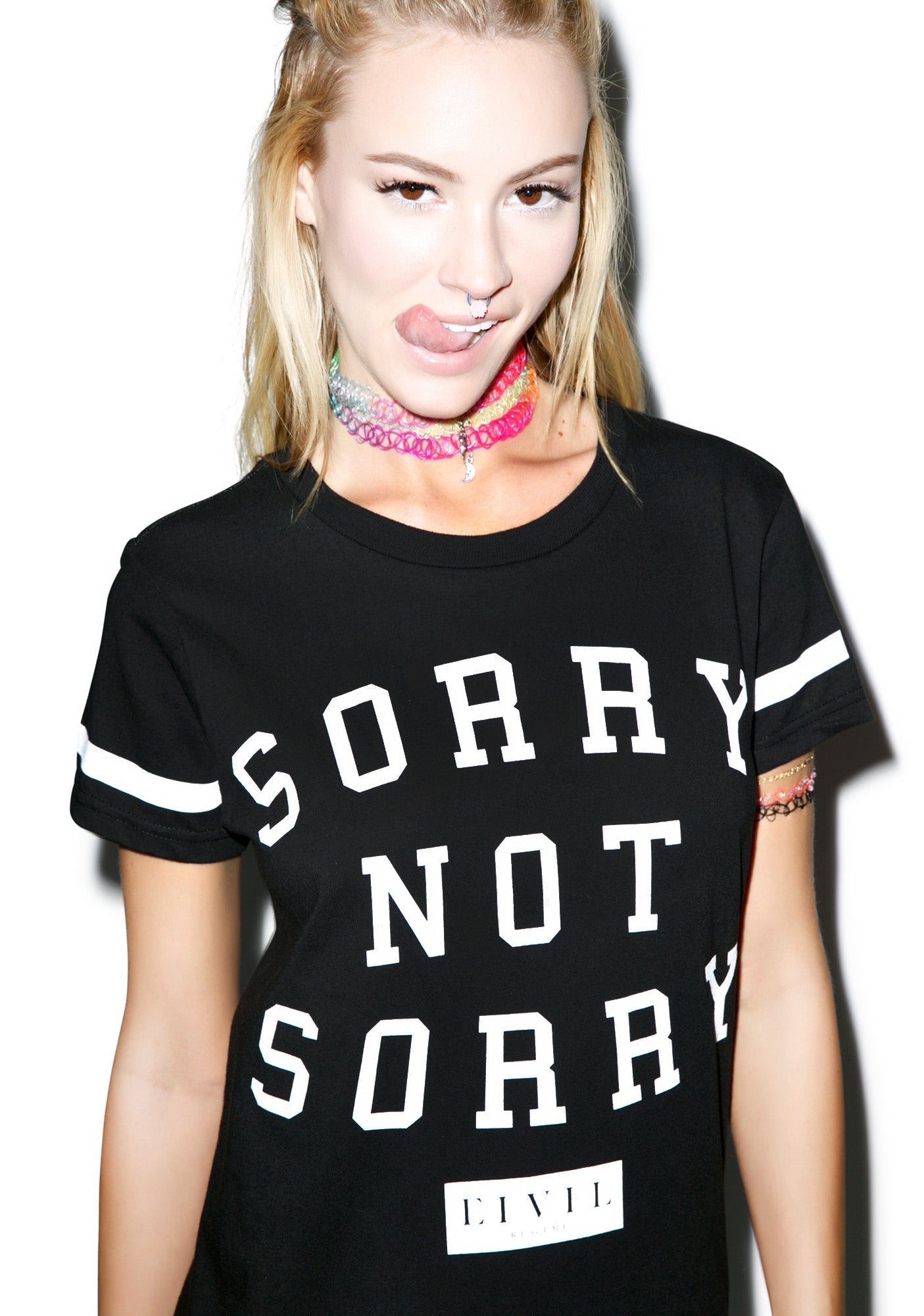 Sorry Not Sorry BF Tee - White