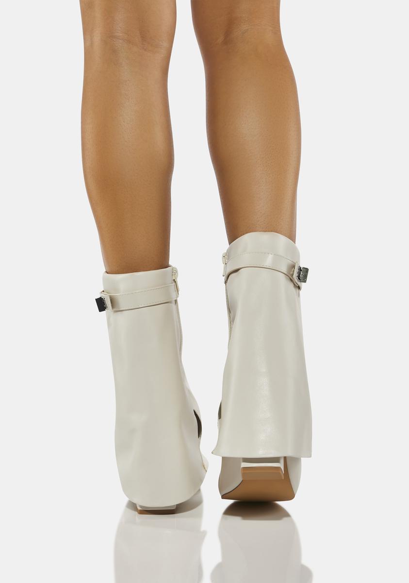Ecru Fyre Ankle Boots - Off White