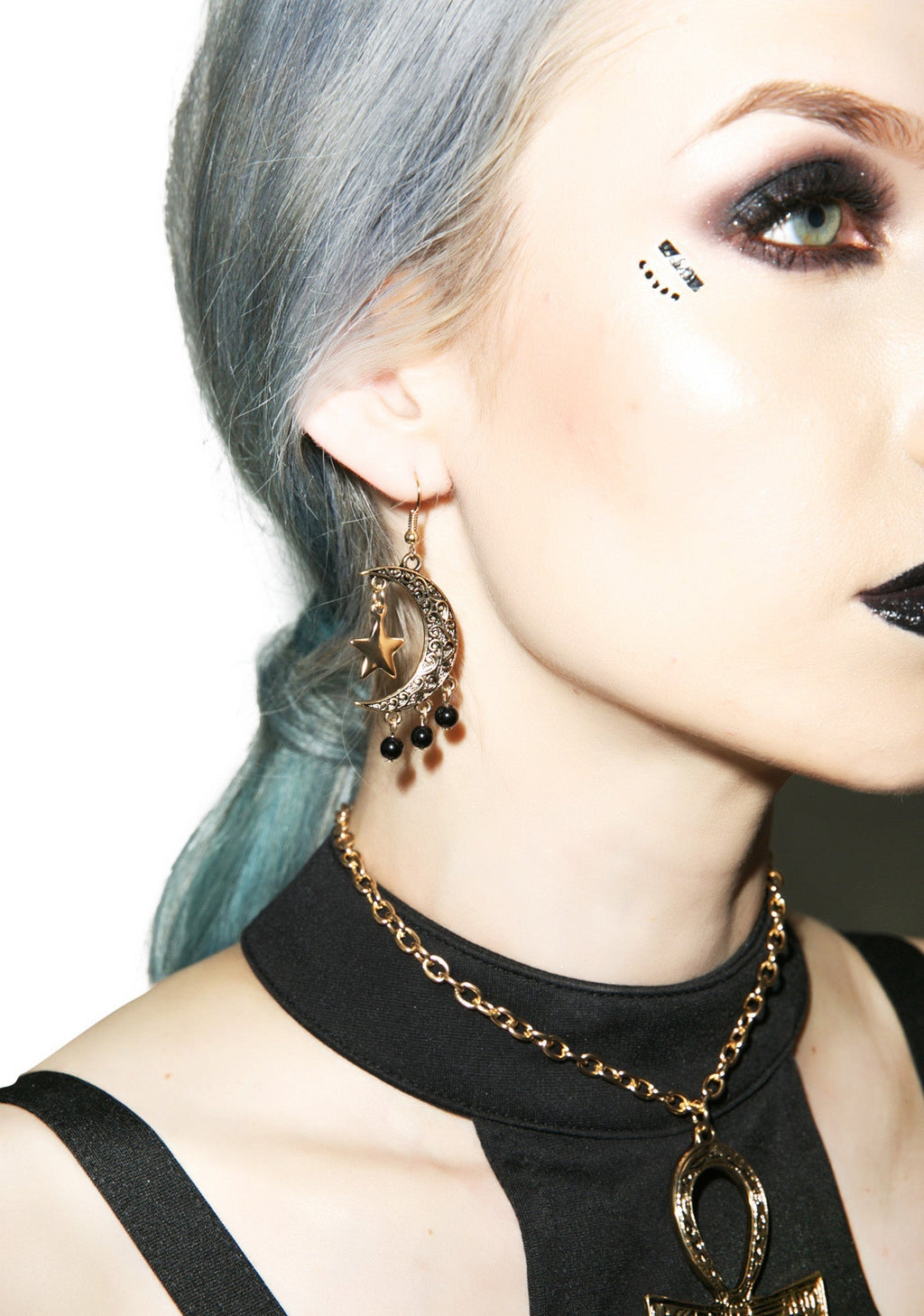 Eternal Moon And Stars Earrings - Silver