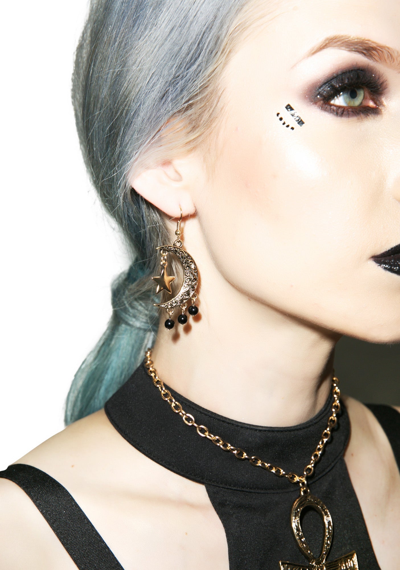 Eternal Moon And Stars Earrings - Silver