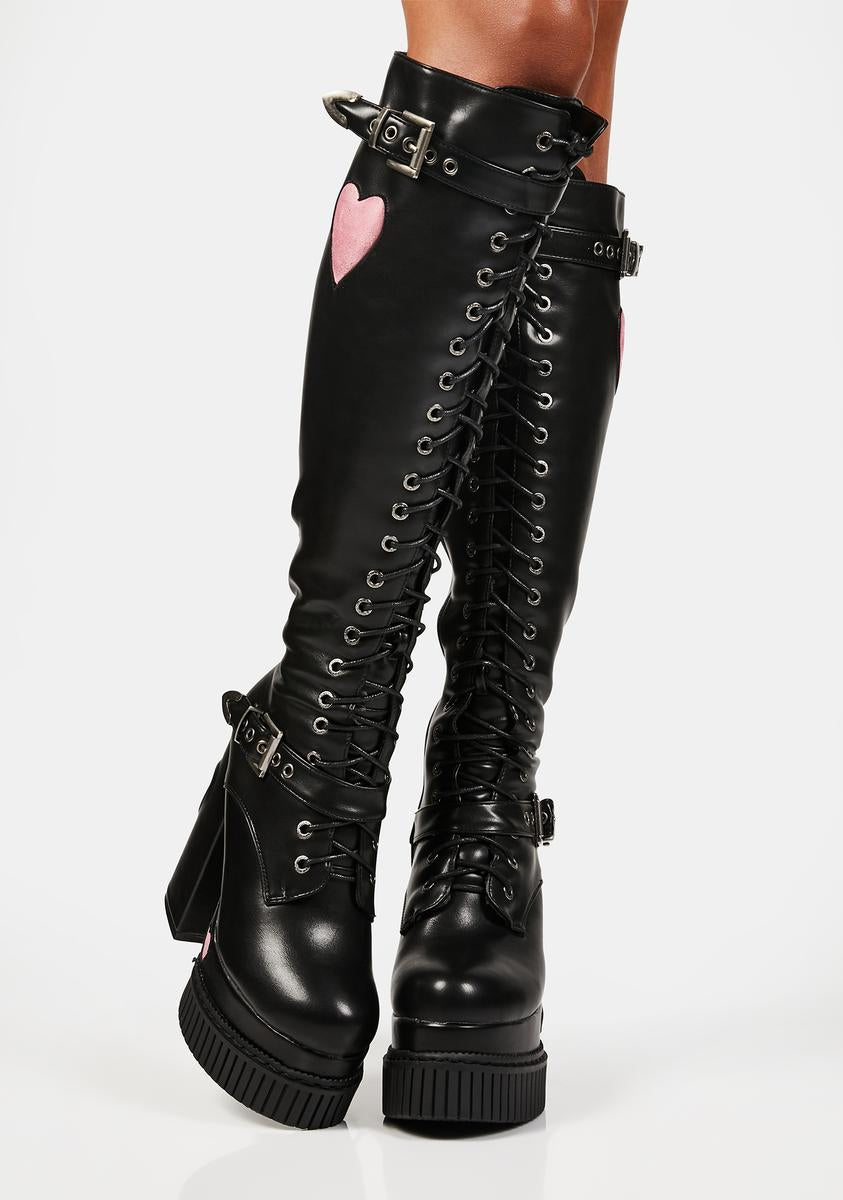 Misty Platform Boots - Pink