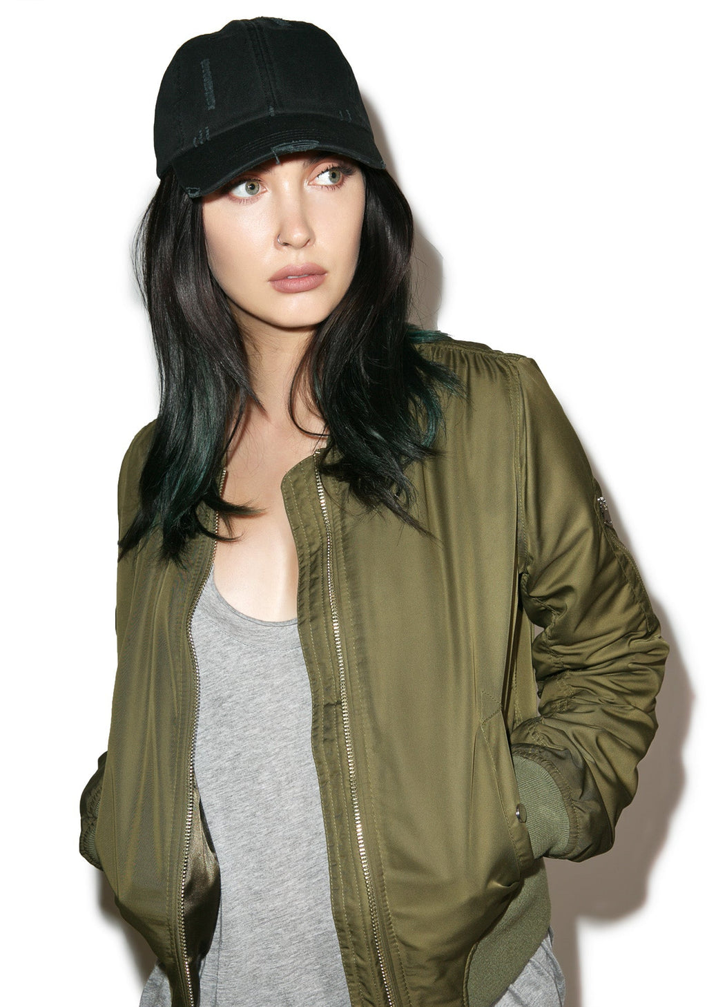 Distressed Dad Hat - Black