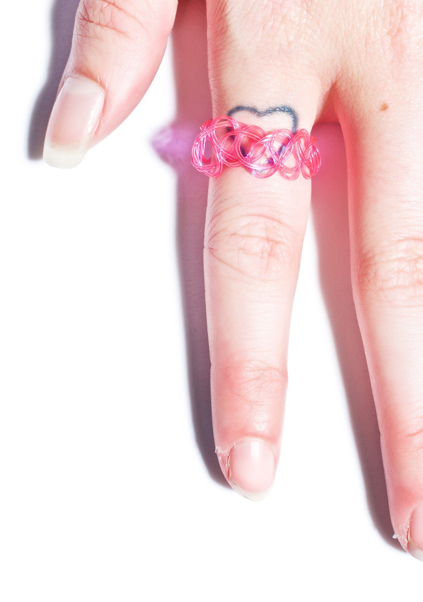 Vending Machine Tattoo Ring - Light Blue