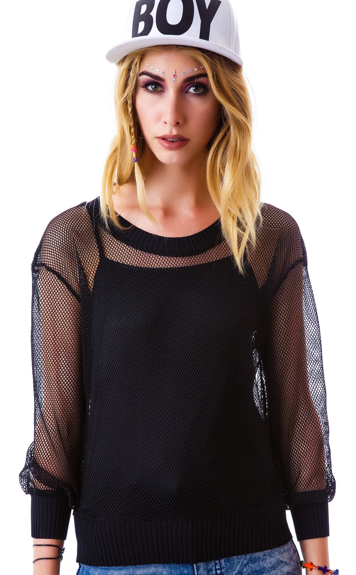 Full Court Mesh Top - Black