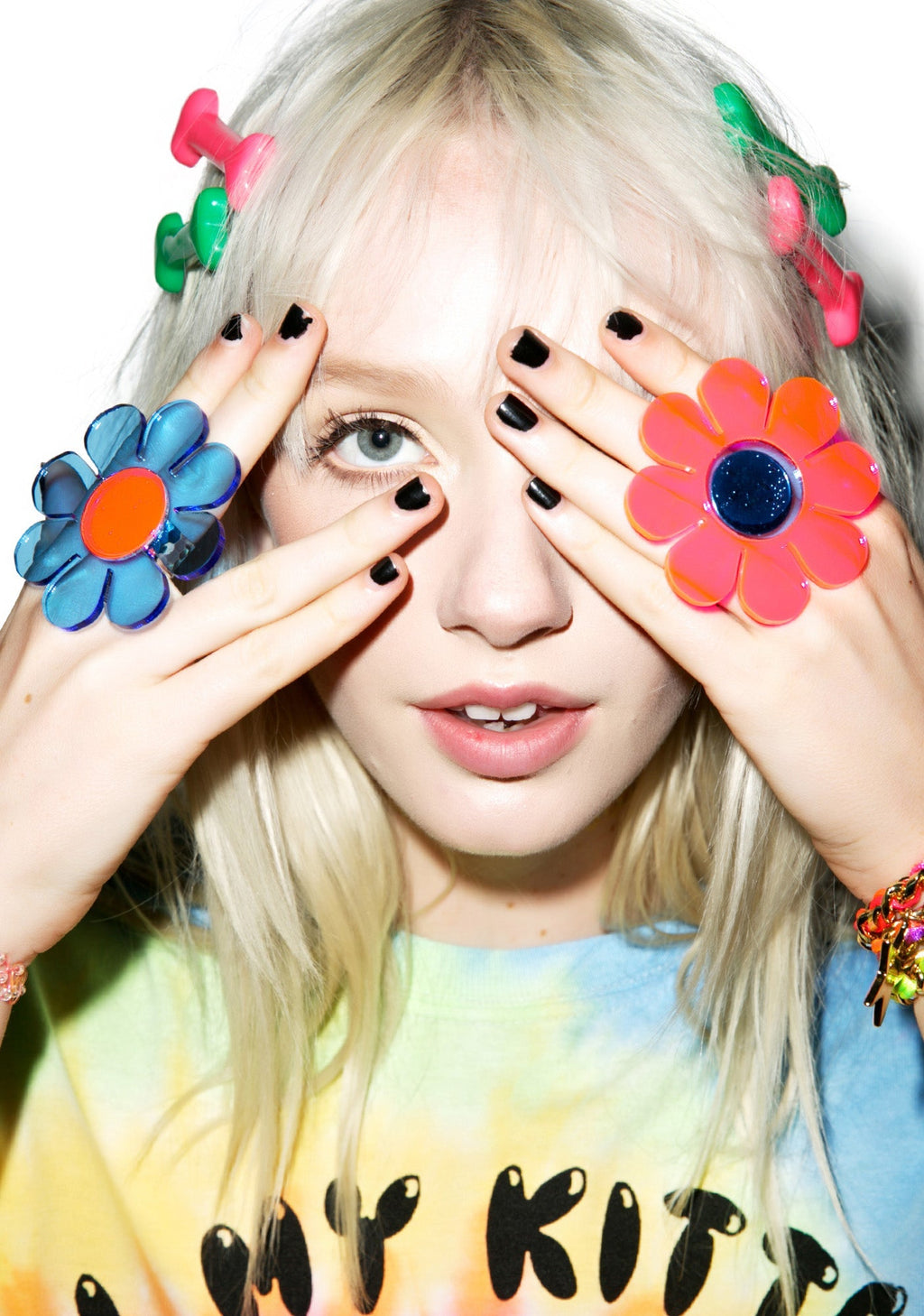 Flower Power Ring - Dark Pink