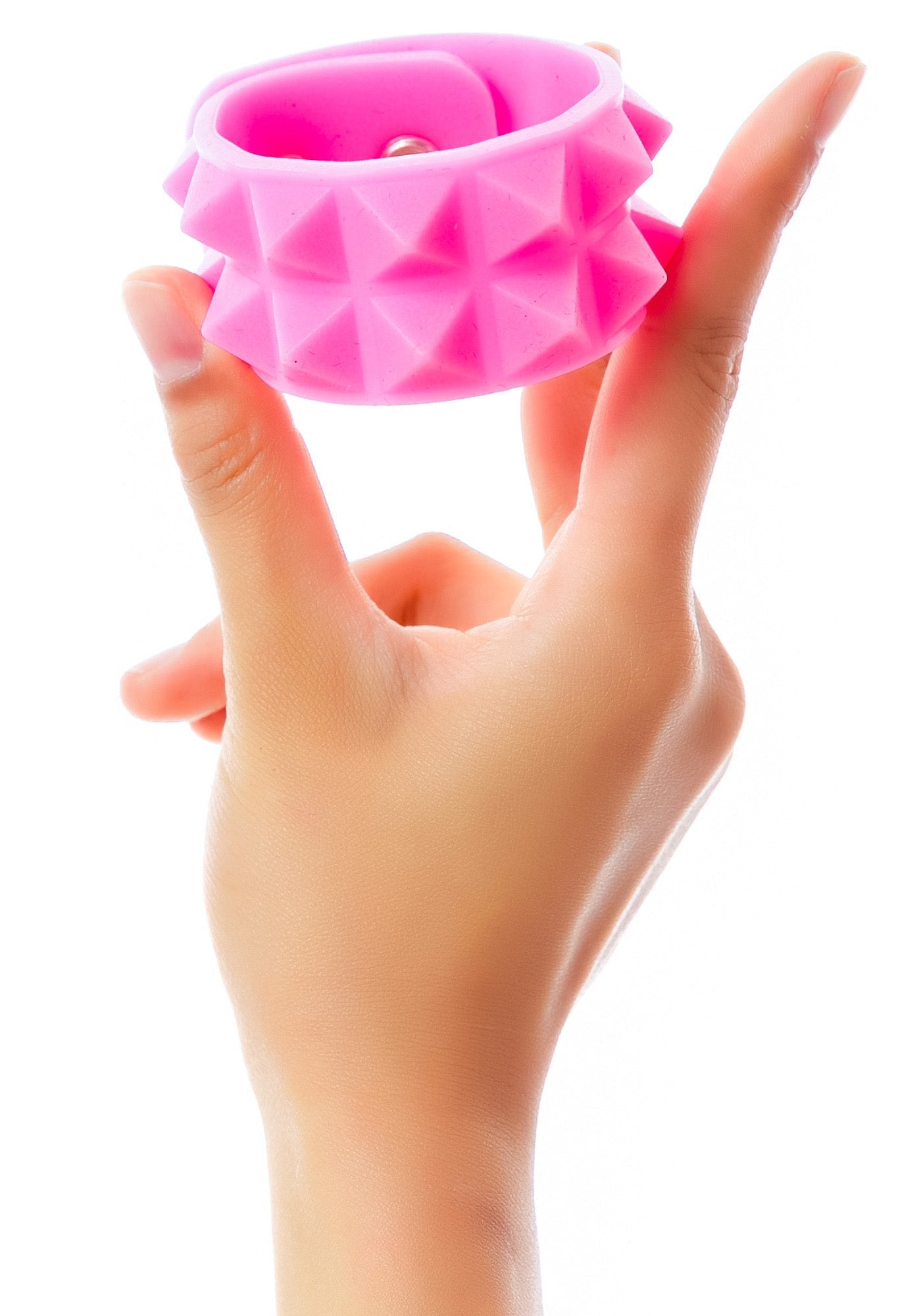 Luxor Double Pyramid Rubber Bracelet - Purple