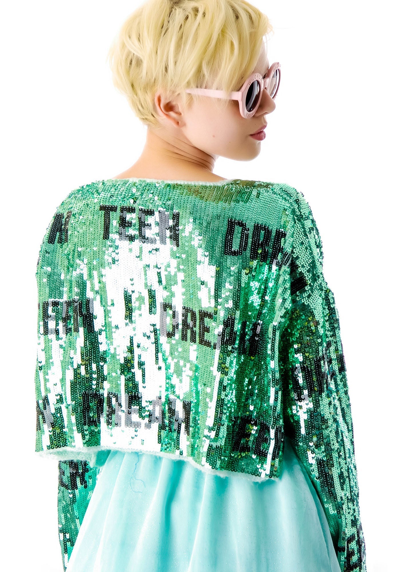 Teen Dream Billy Crop Sweater - Pink