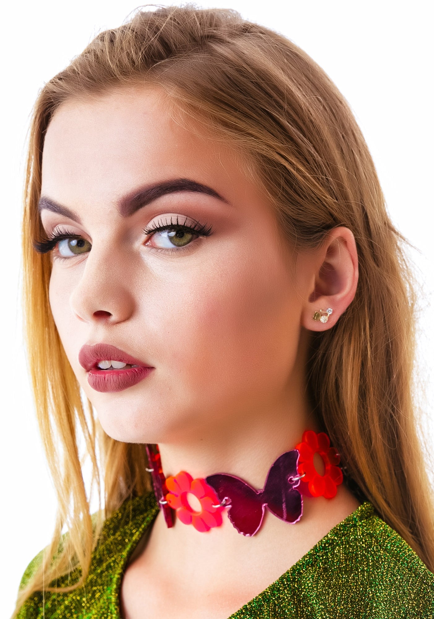 Madame Butterfly Dreamz Choker - Green