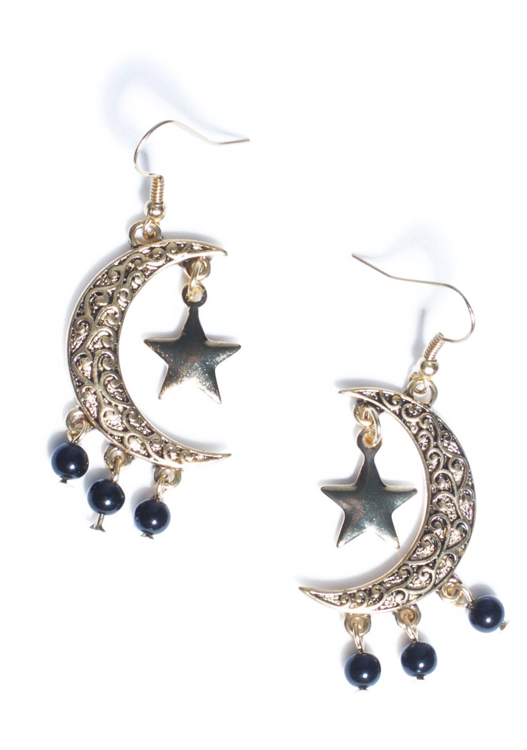 Eternal Moon And Stars Earrings - Silver