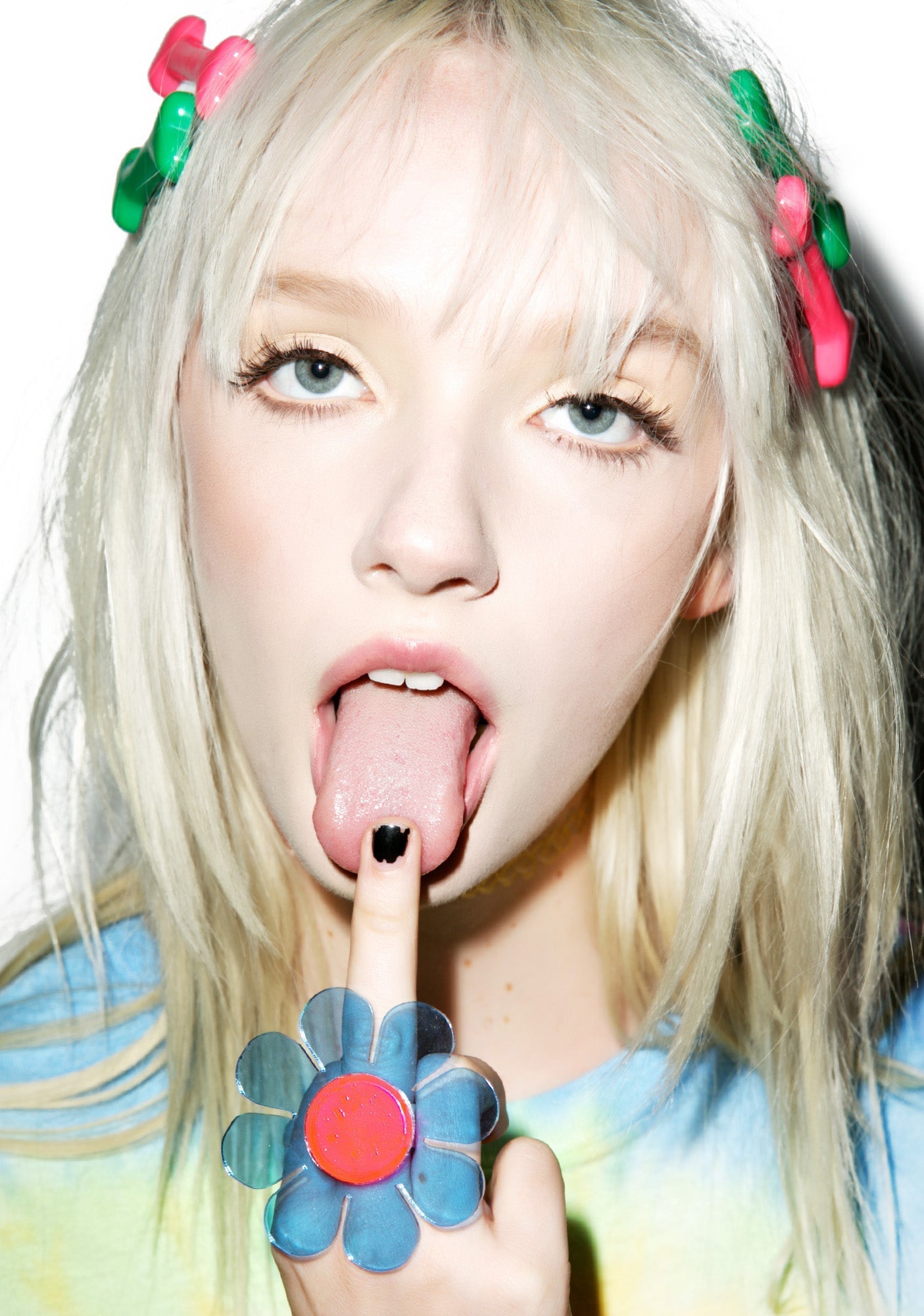 Flower Power Ring - Dark Pink