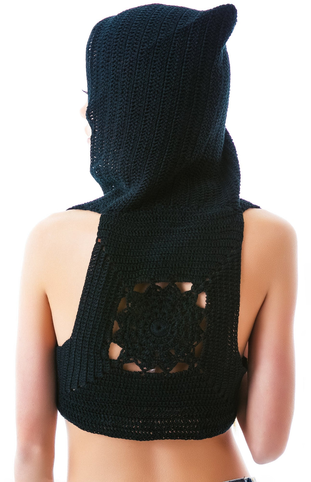 Free Love Crochet Hooded Bra - Light Brown