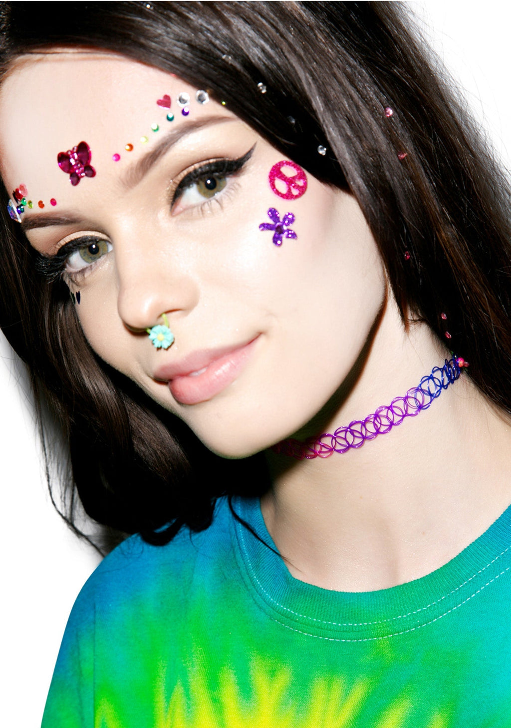 That's So 90s Tattoo Choker - Rainbow